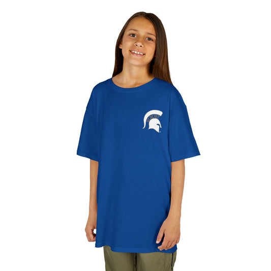 Spartan White Logo Youth Gildan Tee