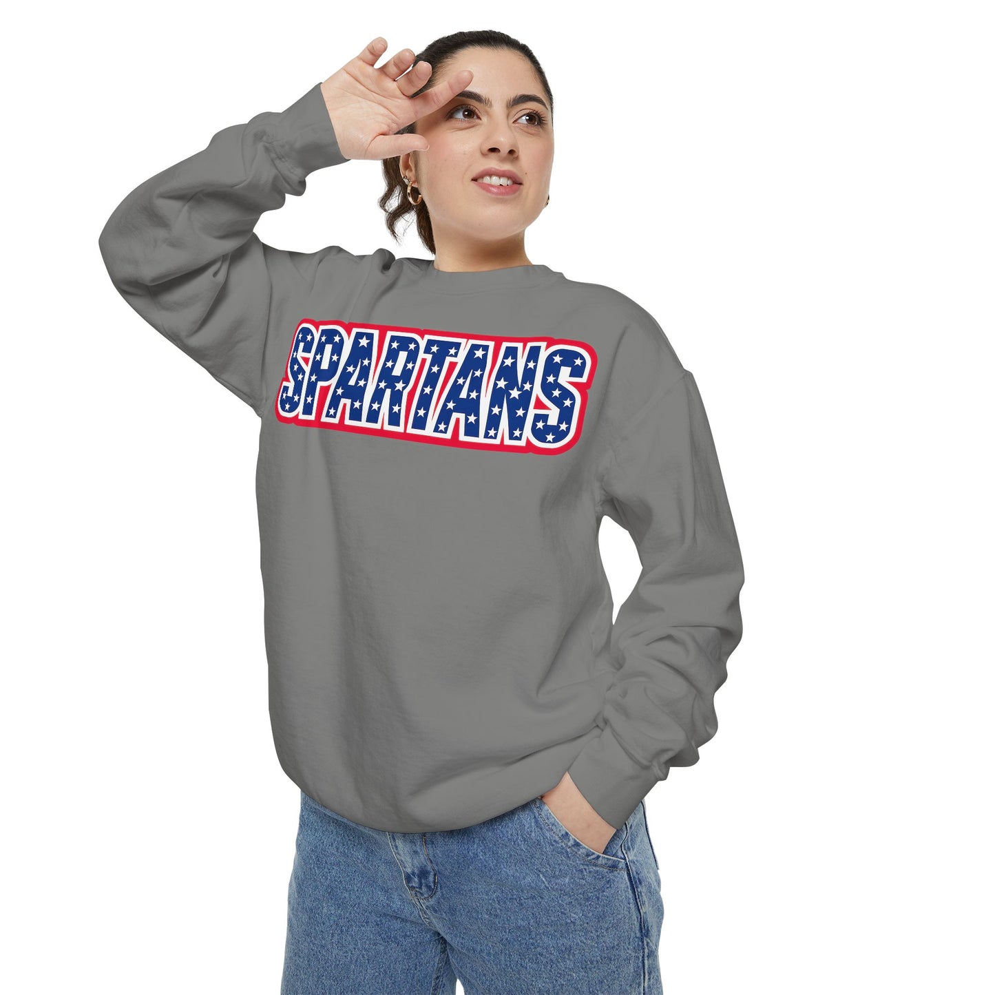 Spartans Patriotic Comfort Colors Sweatshirt
