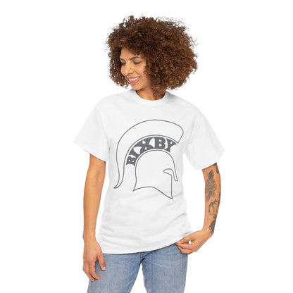 Bixby Spartans White Logo Tee
