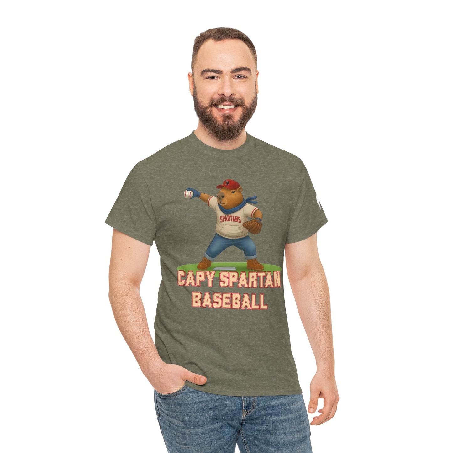 Capy Spartan Baseball Gildan Tee