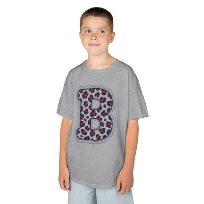 Leopard Print Letter B Gildan Shirt