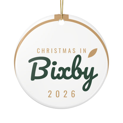 Christmas in Bixby Porcelain Ceramic Ornament
