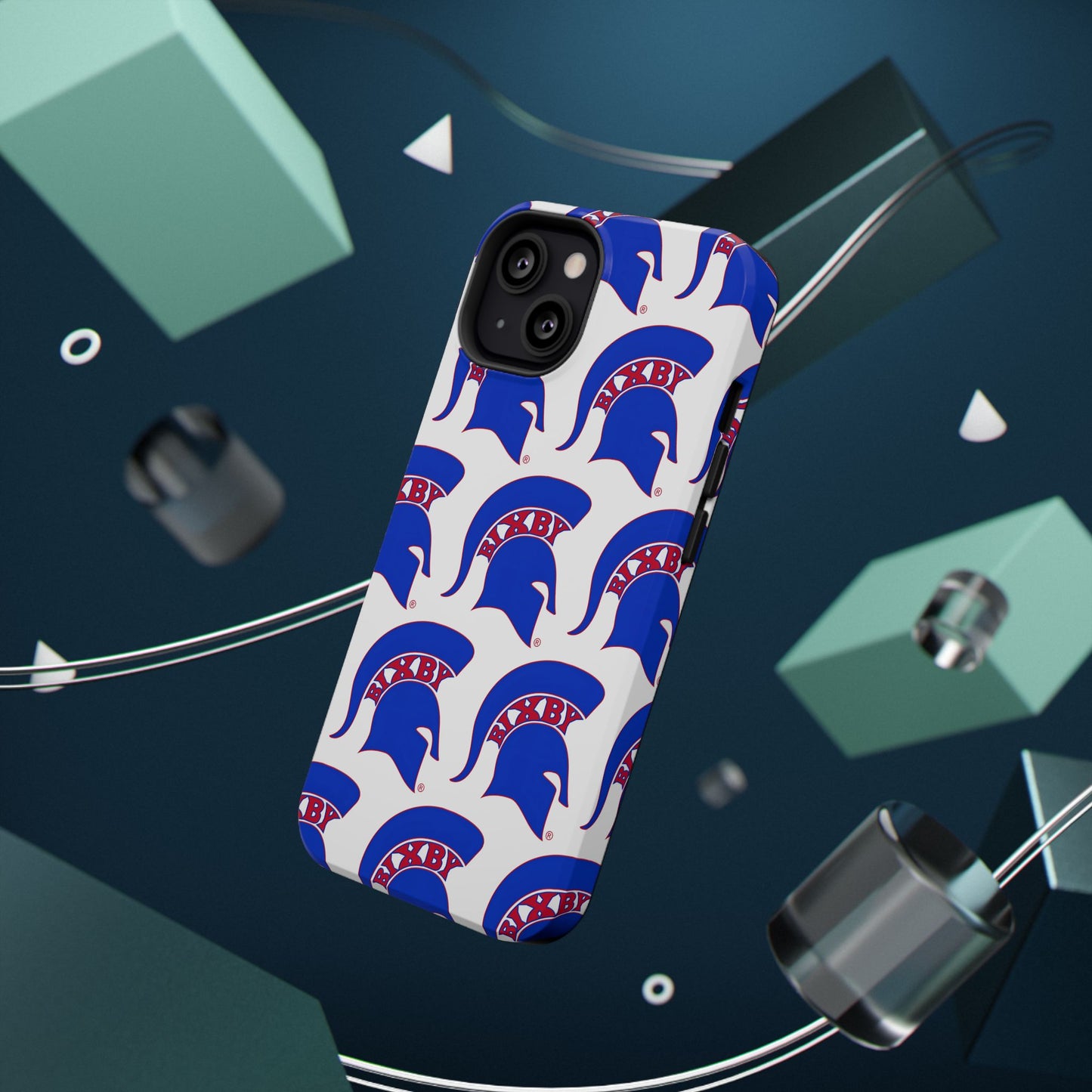 Bixby Spartan Blue Logo Impact Resistant iPhone Case