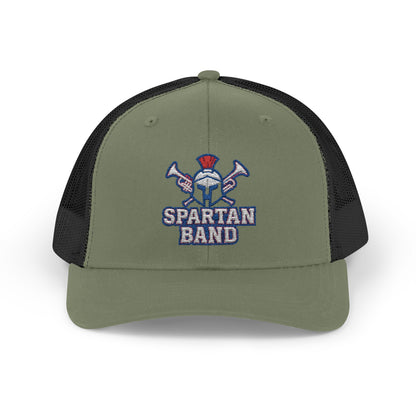Spartan Band Embroidered Trucker Snapback