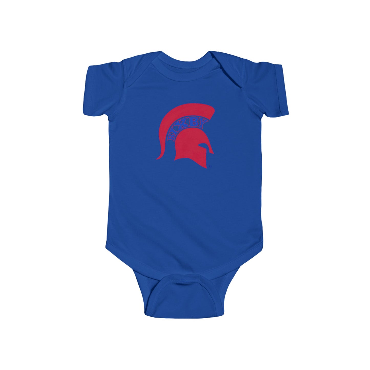 Baby Spartan Red Logo Rabbit Skins Onesie