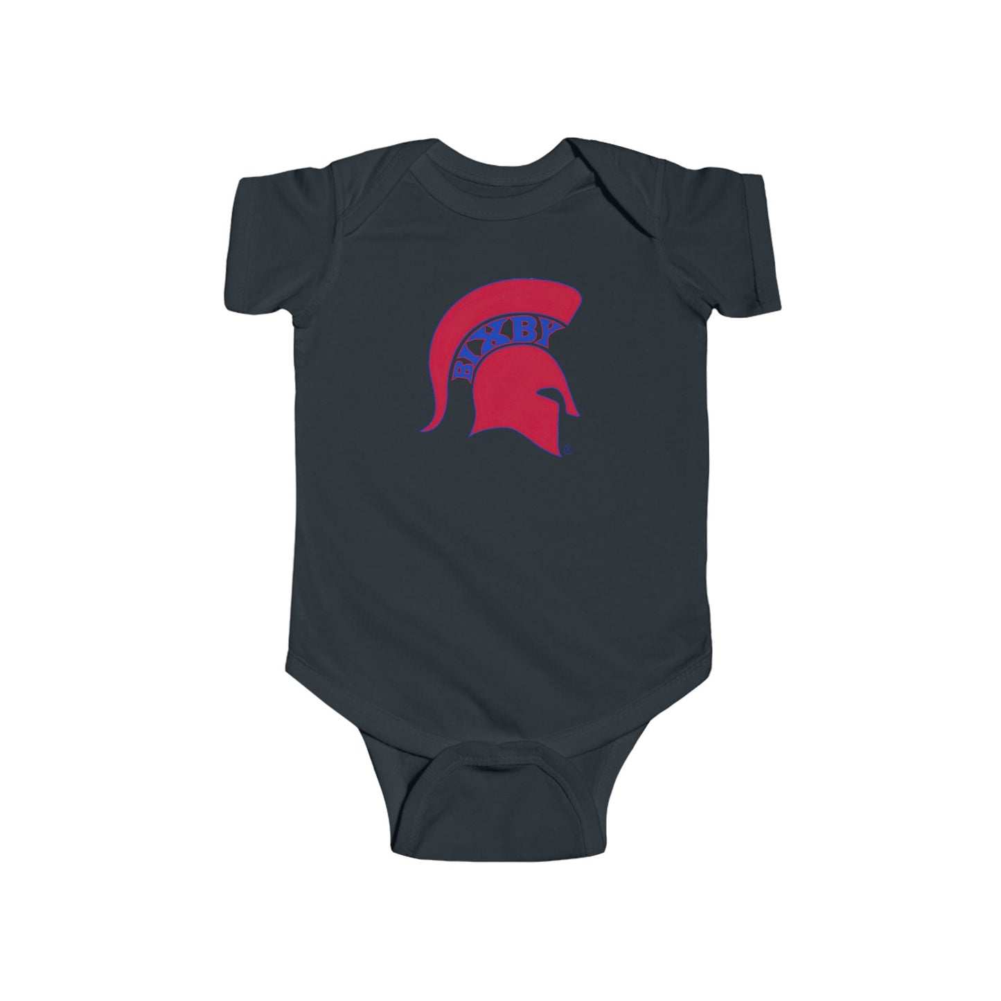 Baby Spartan Red Logo Rabbit Skins Onesie