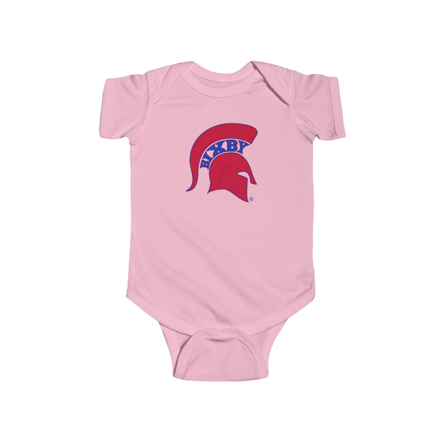 Baby Spartan Red Logo Rabbit Skins Onesie