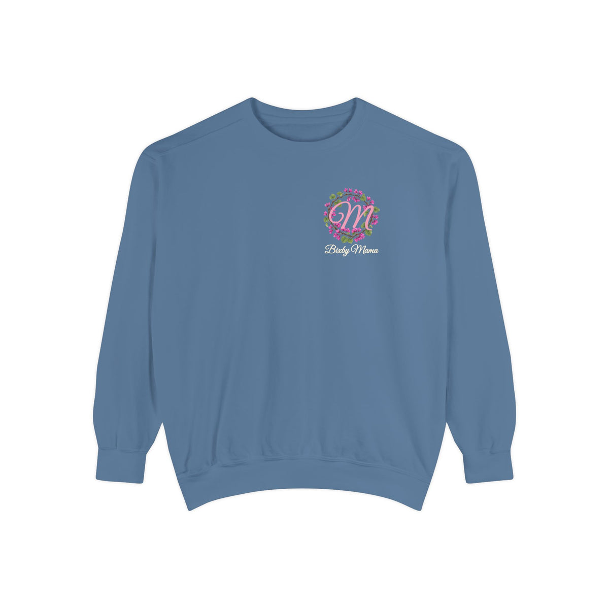 Bixby Mama Sweatshirt in Blue Jean, front view