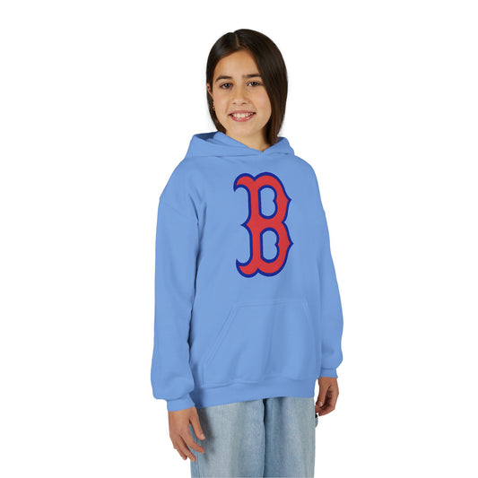 Youth Hoodie with Red & Blue 'B' Logo Youth Gildan Hoodie