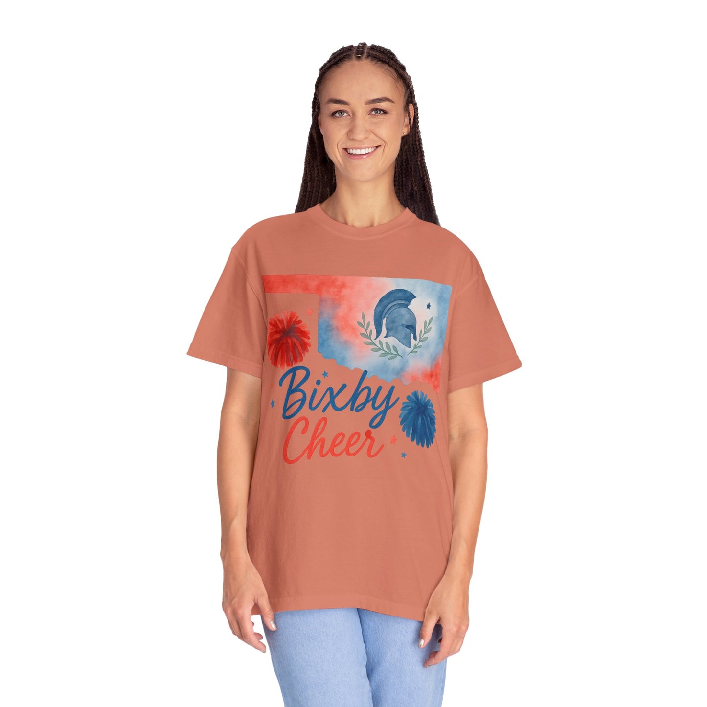 Cheer Bixby OK Watercolor Comfort Colors Tee