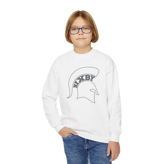 Spartan White Logo Youth Gildan Sweatshirt