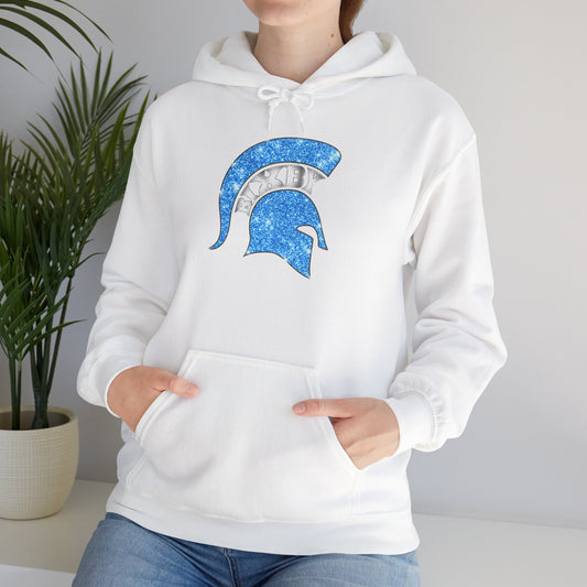 Bixby Spartan Blue Helmet Bling Gildan Hoodie