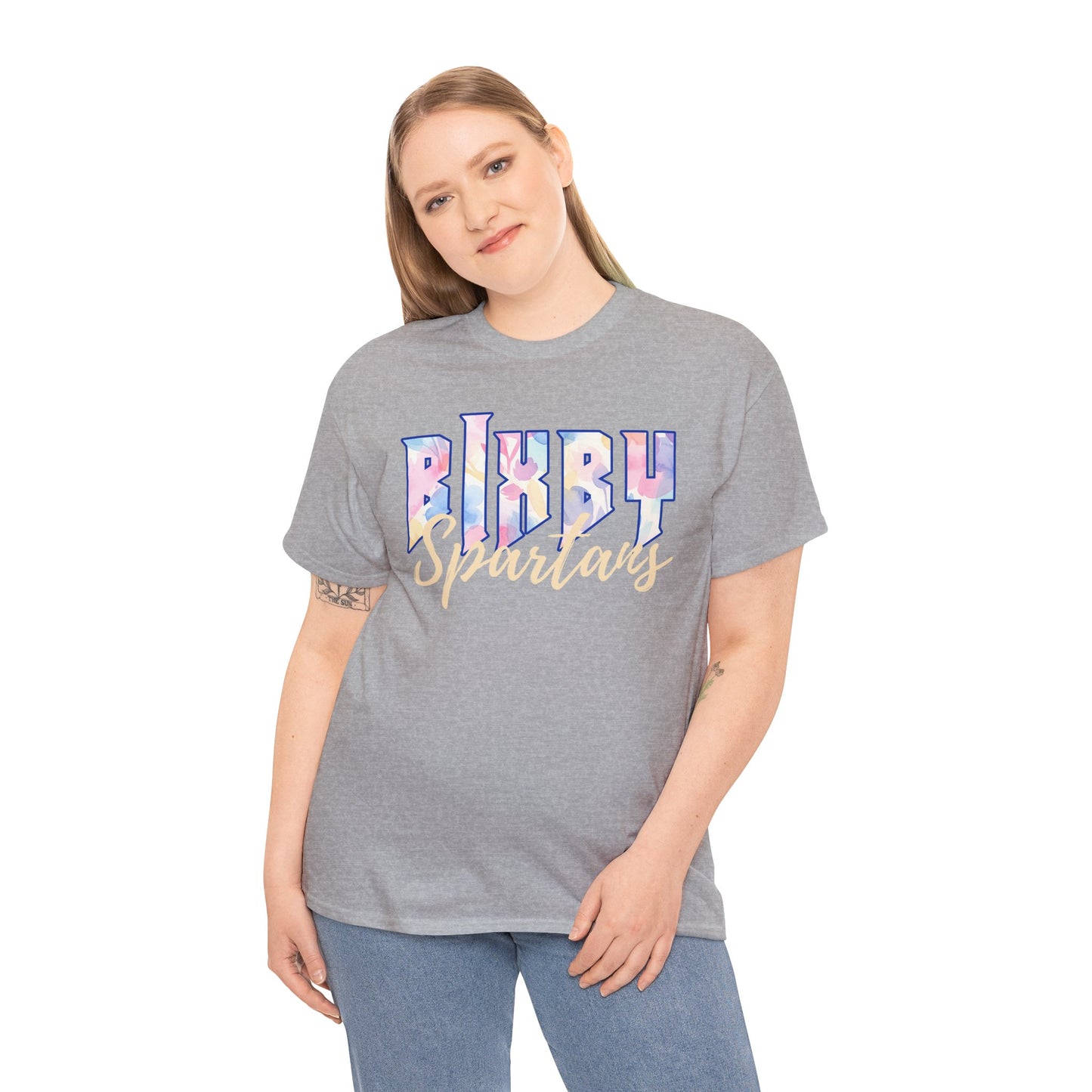 Bixby Spartans Retro Pastel Floral Print School Spirit