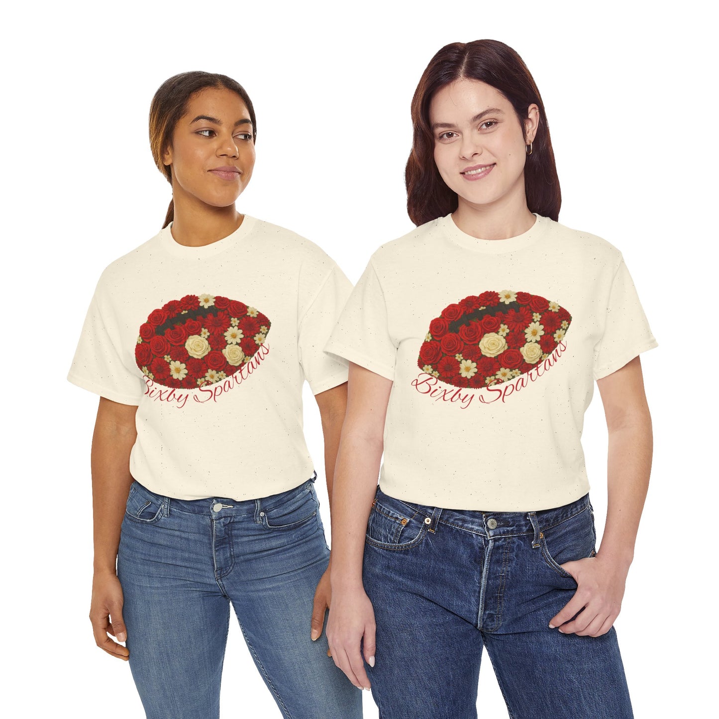 Bixby Spartans Floral Gildan Tee