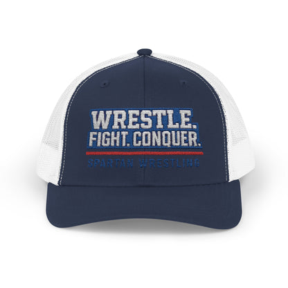 Spartan Wrestle. Fight. Conquer Trucker Snapback