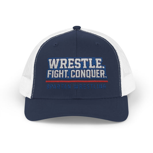 Spartan Wrestle. Fight. Conquer Trucker Snapback