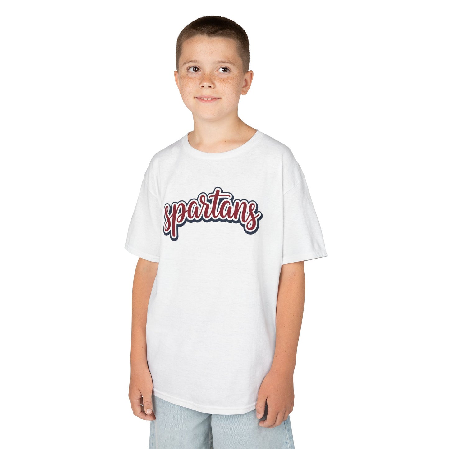 Spartans Retro Script Youth Gildan Shirt