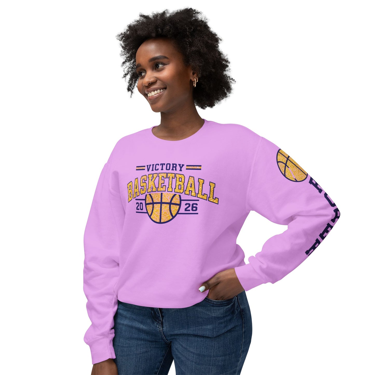 Victory Basketball Crewneck Comfort Colors Sweatshirt