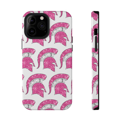 Bixby Spartan Pink Bling Logo Impact Resistant iPhone Case