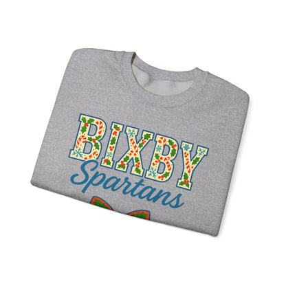 Bixby Spartans Christmas Vibes Gildan Sweatshirt