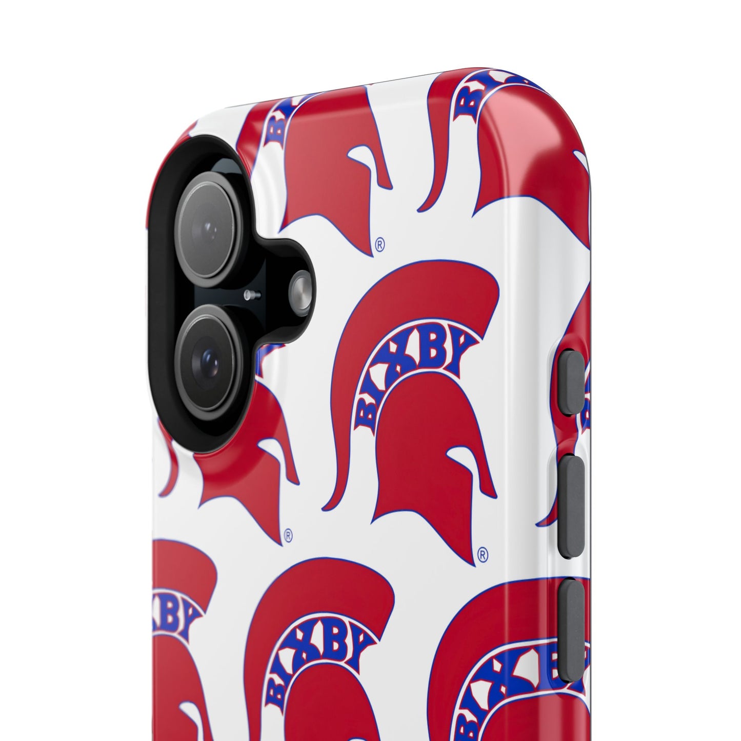 Bixby Spartan Red Logo Impact Resistant iPhone Case