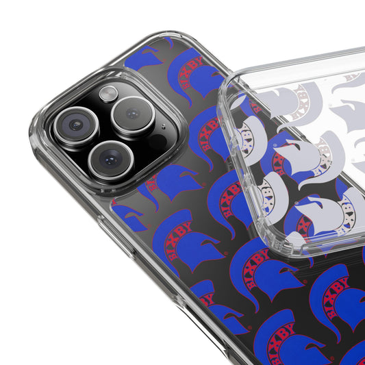Spartan Blue Logo Clear Apple Phone Case