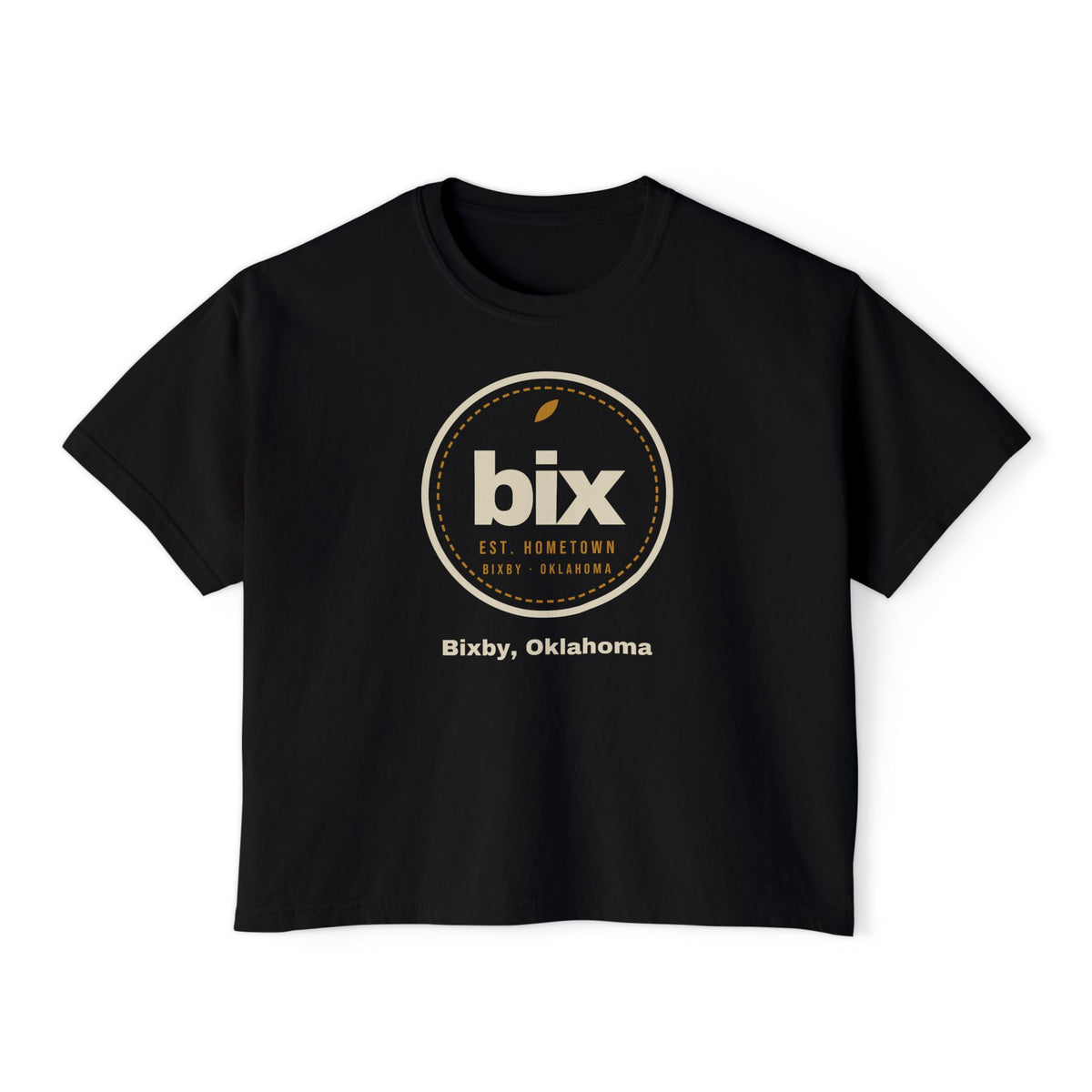 bix Stamp Bixby, Oklahoma Boxy Comfort Colors Tee