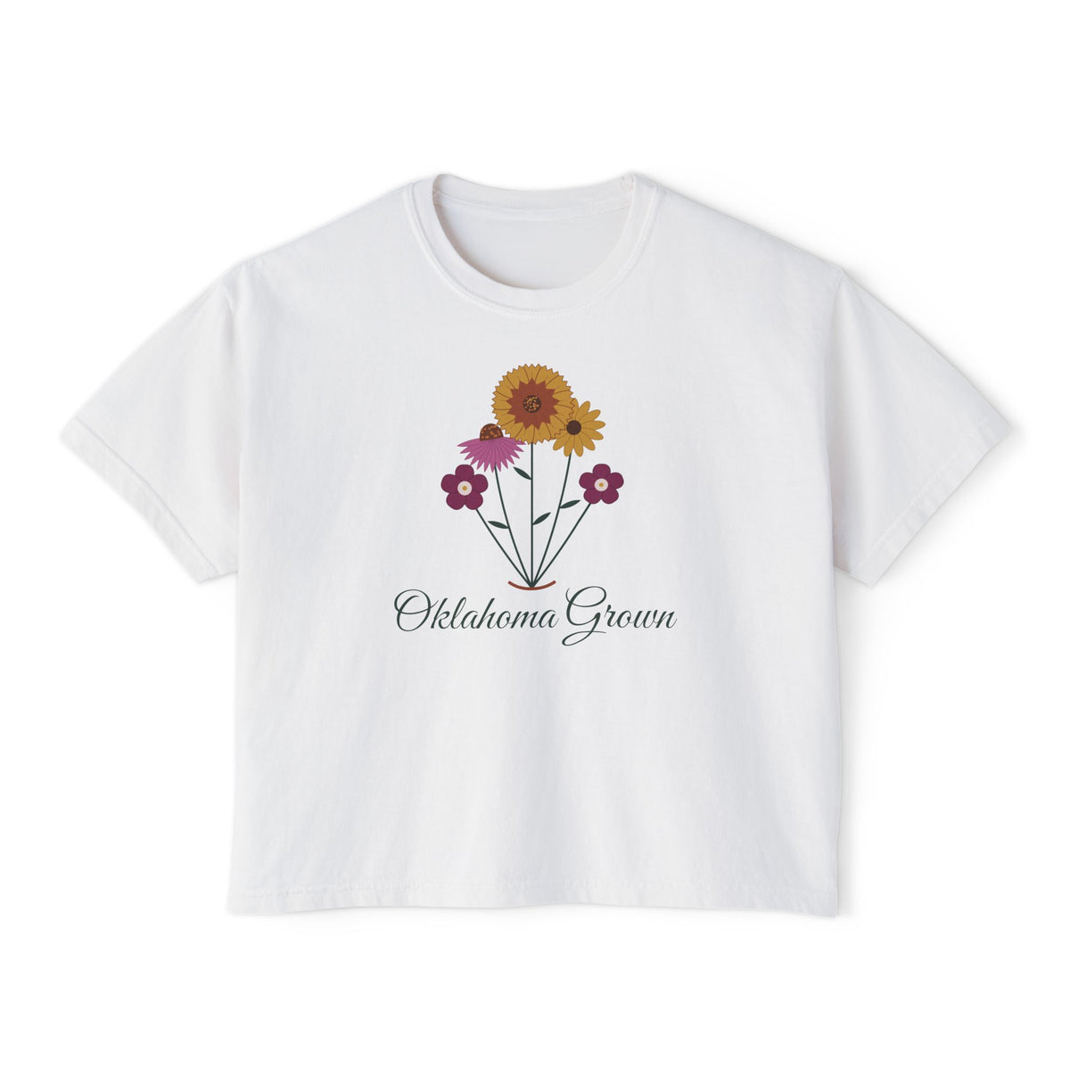 Oklahoma Grown Wildflower Boxy Comfort Colors Tee
