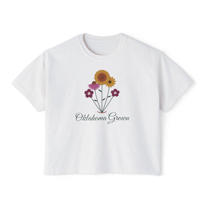 Oklahoma Grown Wildflower Boxy Comfort Colors Tee
