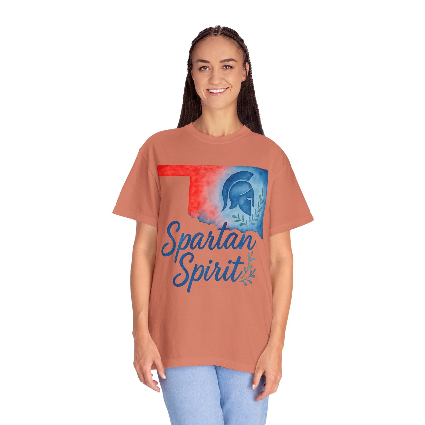 Spartan Spirit Bixby OK Watercolor Comfort Colors Tee