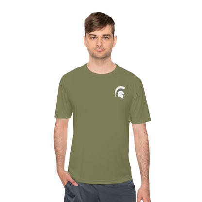 Spartan White Logo Adult Sport-Tek Tee