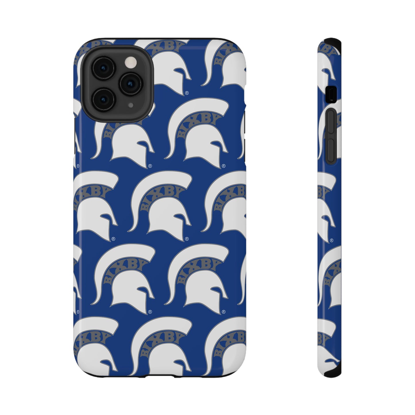 Bixby Spartan White Logo Impact Resistant iPhone Case