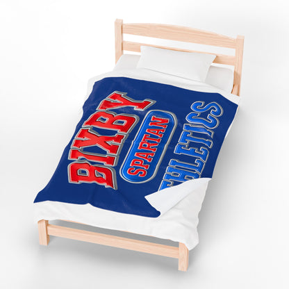 Bixby Spartan Athletics Velveteen Plush Blanket