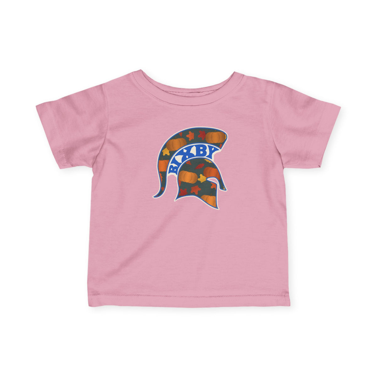Bixby Spartans Pumpkin Patch Helmet Infant Tee – Baby Fall Pumpkin Shirt