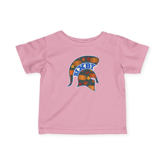 Bixby Spartans Pumpkin Patch Helmet Infant Tee – Baby Fall Pumpkin Shirt