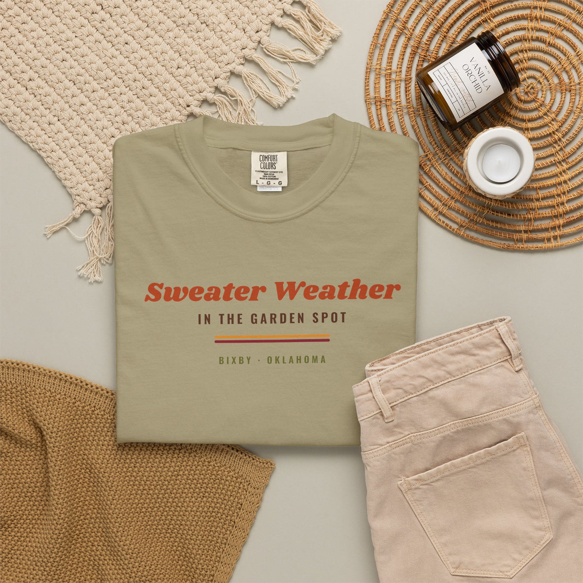 Sweater Weather in the Garden Spot Comfort Colors Tee