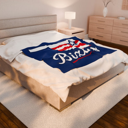 Bixby OK Red White & Blue Velveteen Plush Blanket