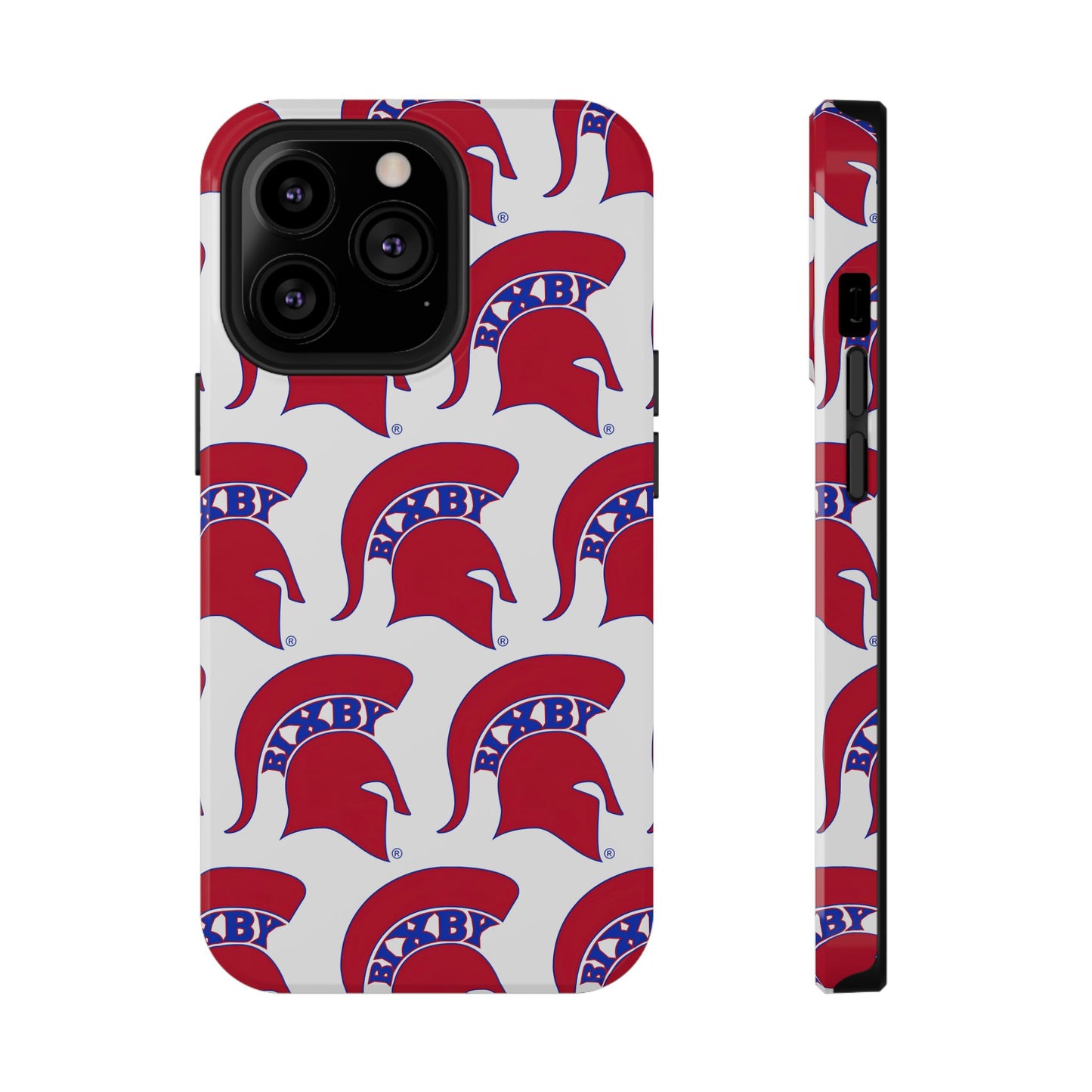 Bixby Spartan Red Logo Impact Resistant iPhone Case