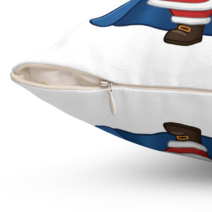 Spartan Santa White Christmas Pillow