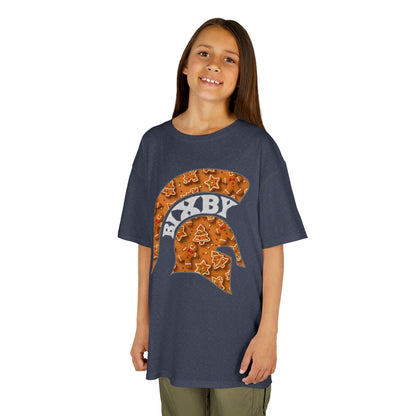 Bixby Spartan Gingerbread Helmet Youth Gildan Tee