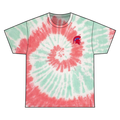 Bixby Spartan Small Red Logo Tie-Dye Gildan Tee