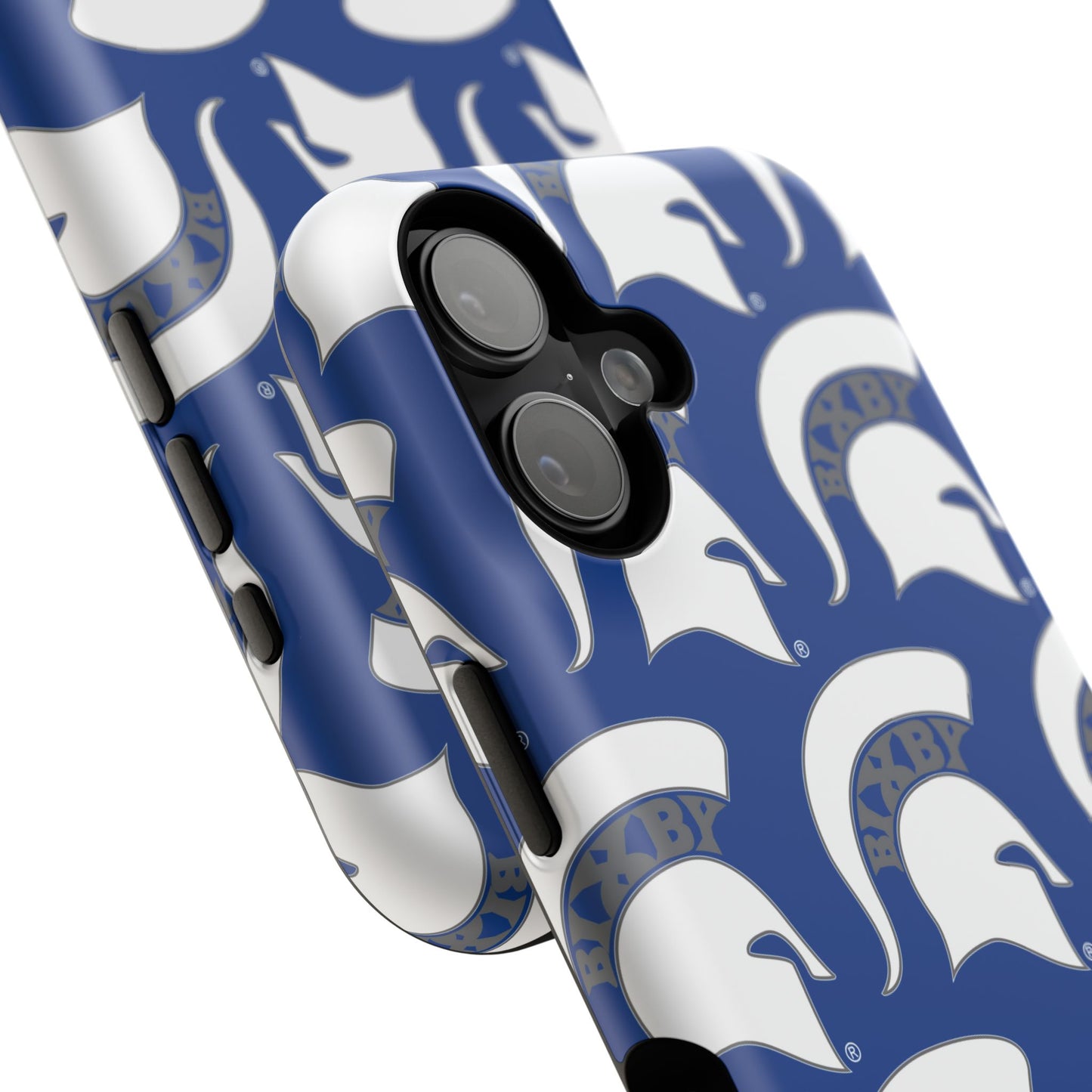 Bixby Spartan White Logo Impact Resistant iPhone Case