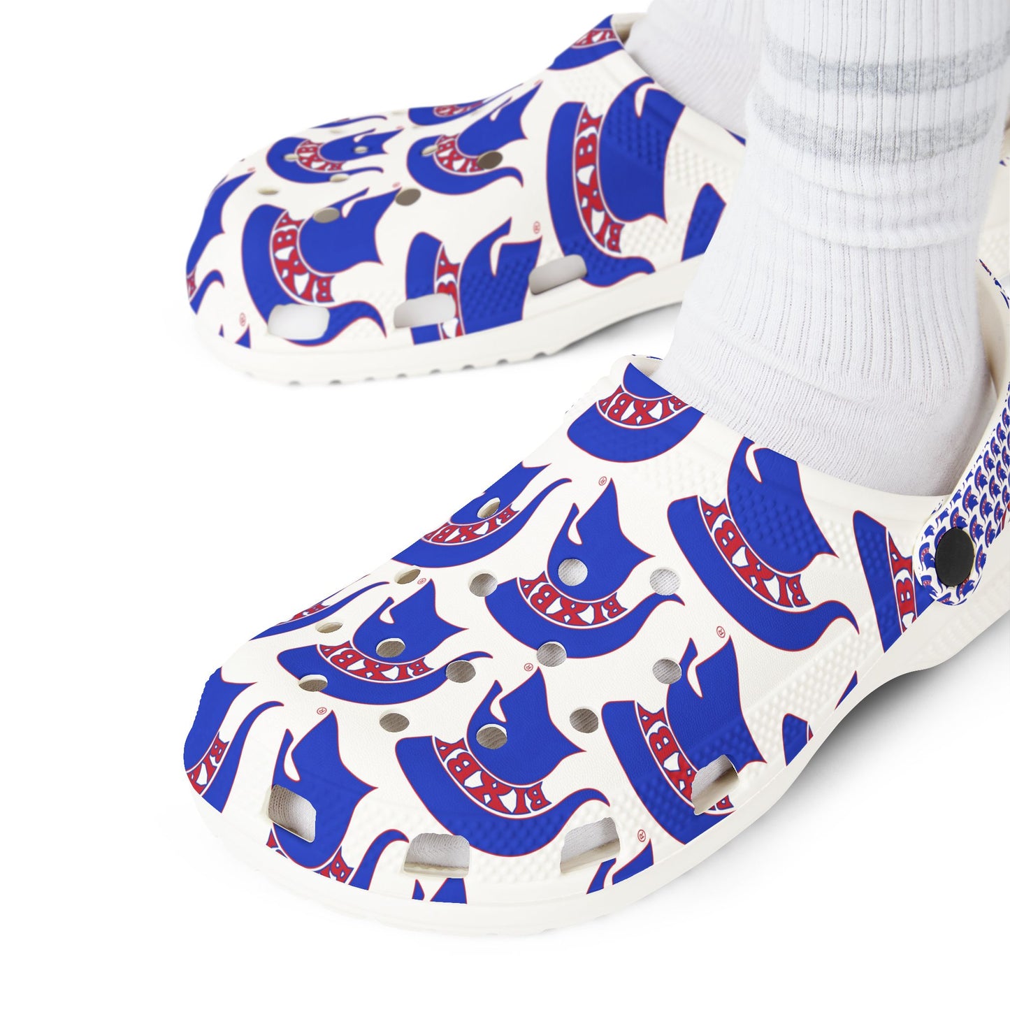 Spartan Blue Logo Crocs