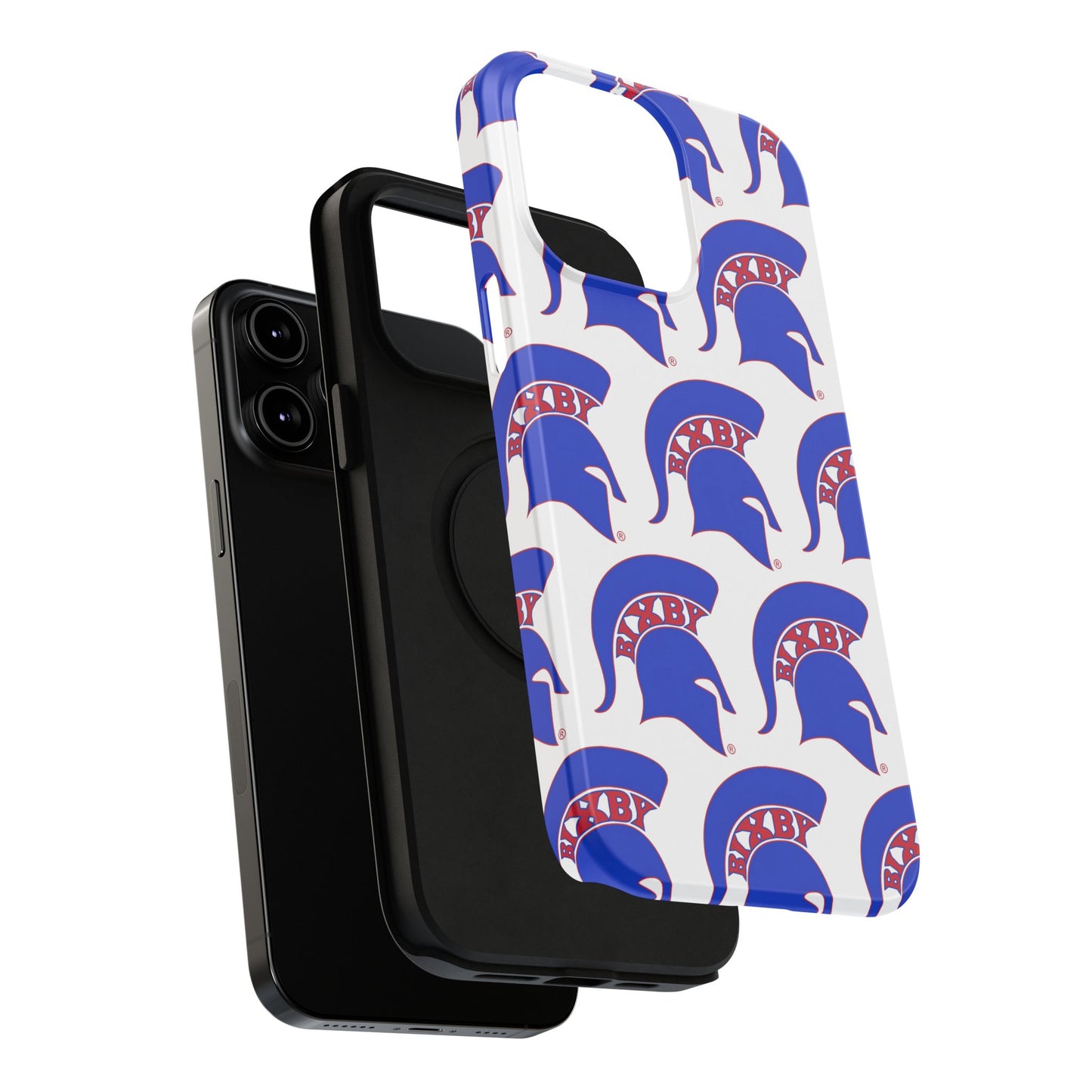 Bixby Spartan Blue Logo Impact Resistant iPhone Case
