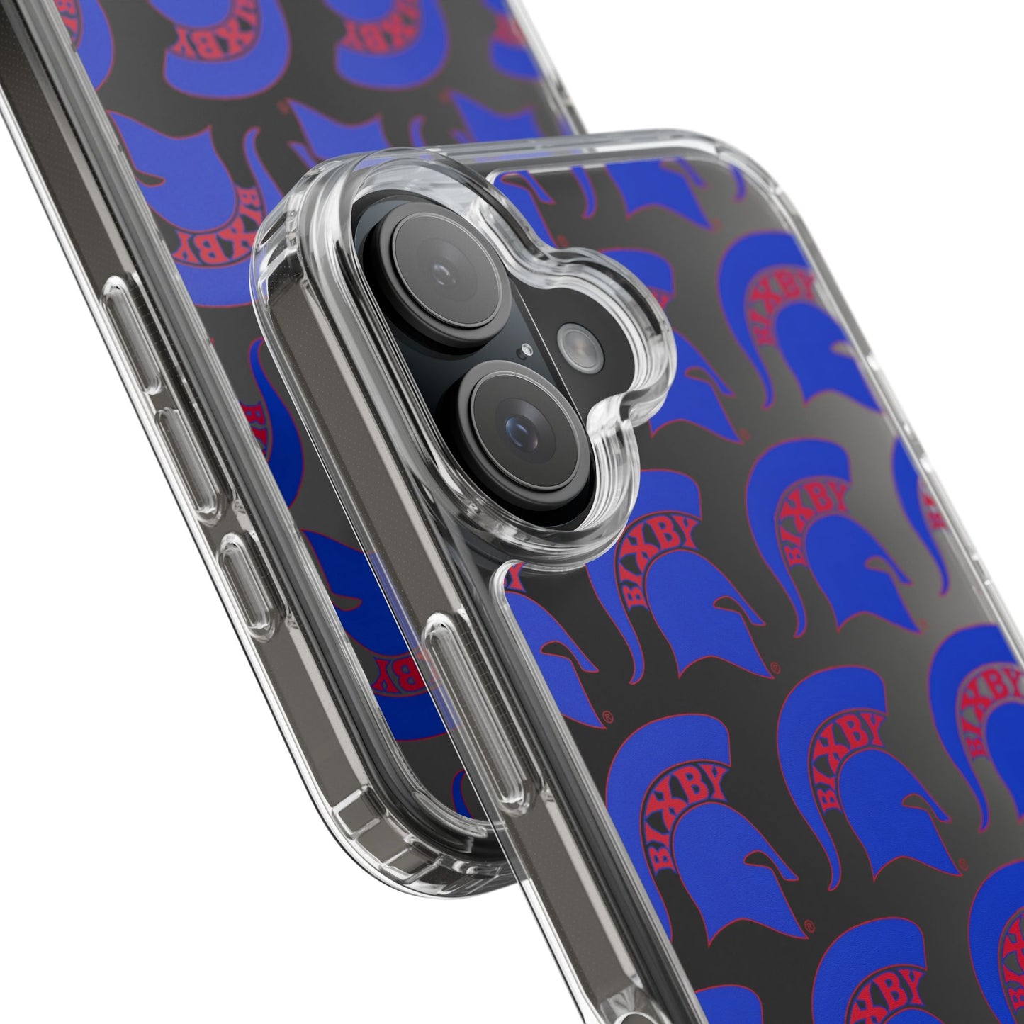 Spartan Blue Logo Clear Apple Phone Case