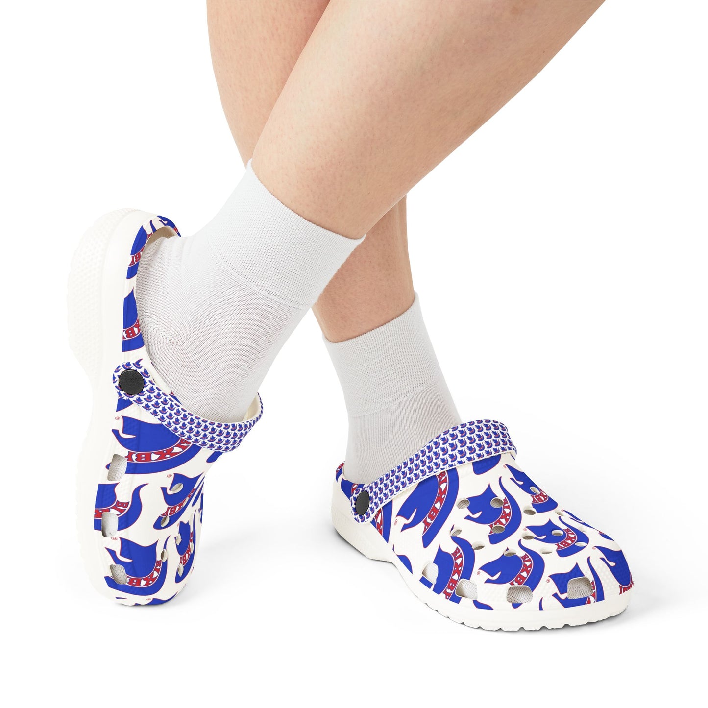 Spartan Blue Logo Crocs