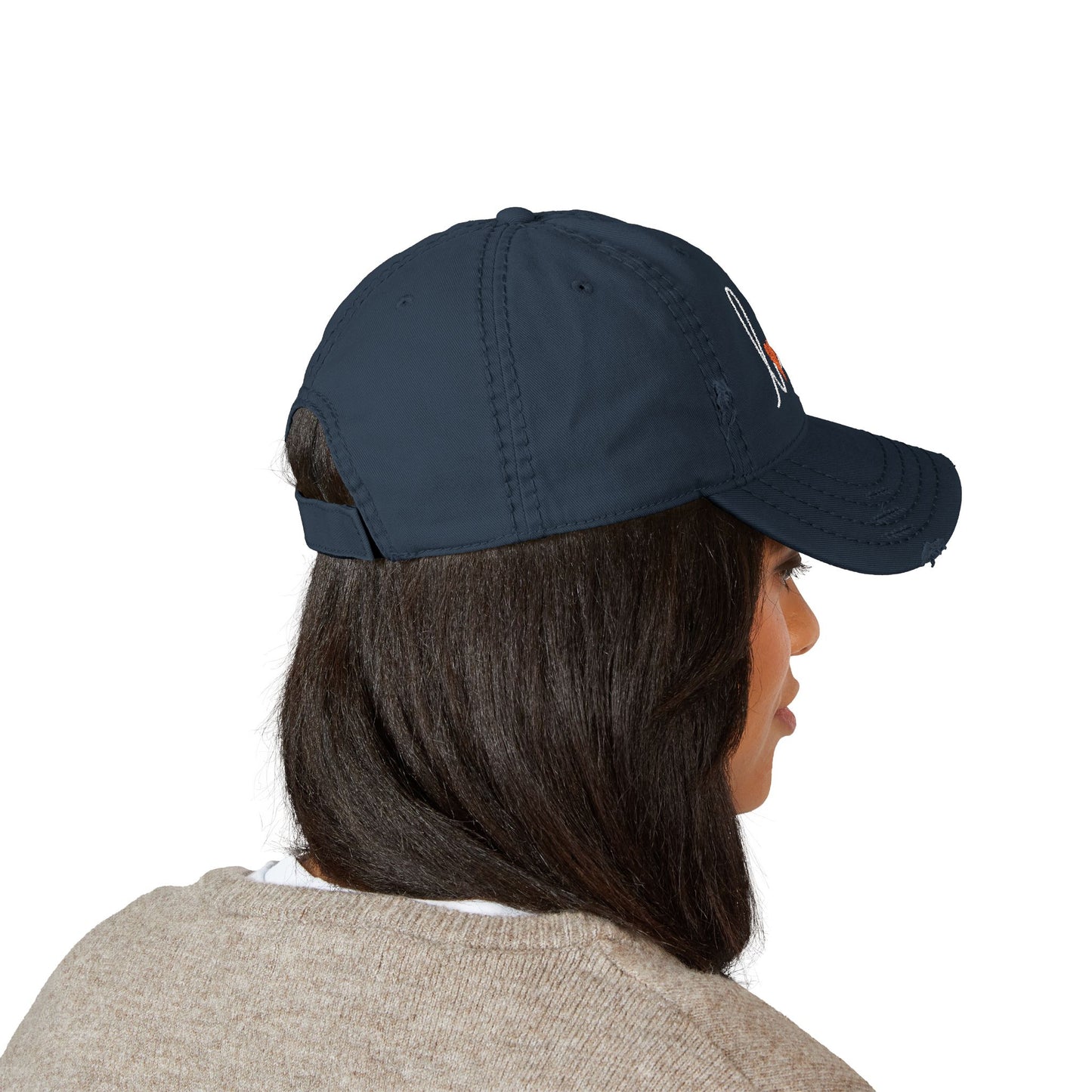 Love Script Heart Embroidered Vintage Distressed Ballcap