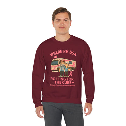 Where RV USA Breast Cancer Awareness Gildan Sweatshirt