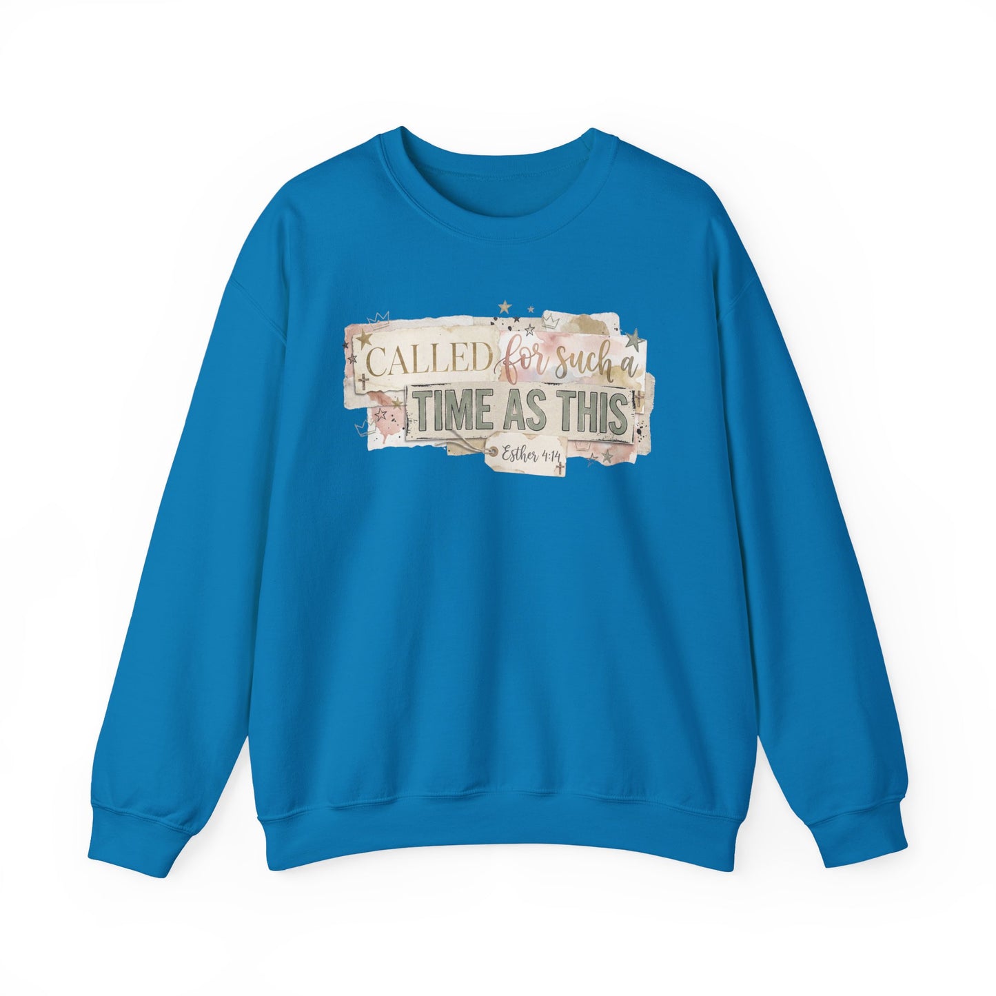 Called to Such a Time as This Crewneck Sweatshirt | Floral Scripture Design