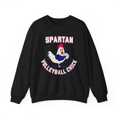 Bixby Spartan Volleyball Chick Gildan Sweatshirt